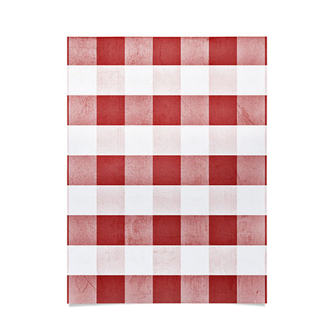 Monika Strigel FARMHOUSE SHABBY GINGHAM RED CHECKERED PLAID Poster
