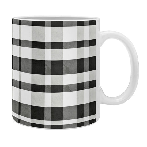 Monika Strigel FARMHOUSE SHABBY NEW GINGHAM BLACK CHECKERED PLAID Coffee Mug