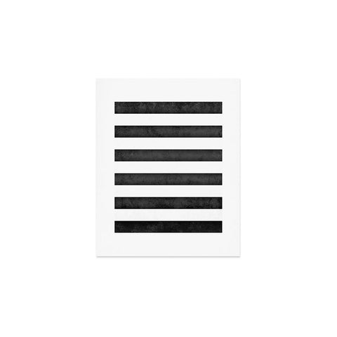 Monika Strigel FARMHOUSE SHABBY STRIPES BLACK Art Print