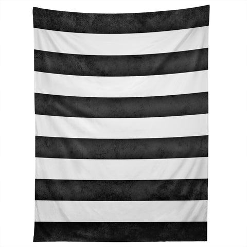 Monika Strigel FARMHOUSE SHABBY STRIPES BLACK Tapestry