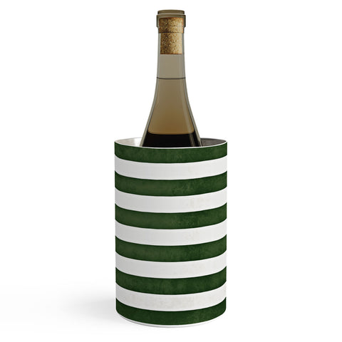 Monika Strigel FARMHOUSE SHABBY STRIPES GREEN Wine Chiller