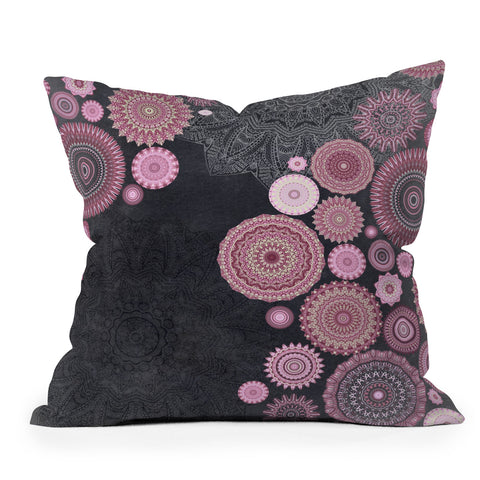 Monika Strigel FESTIVAL FLOW PINK Throw Pillow