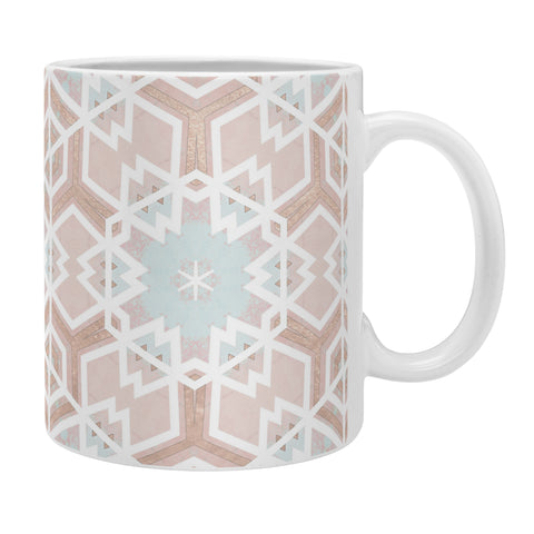 Monika Strigel FESTIVE GEO SNOWFLAKE ROSEGOLD PASTEL Coffee Mug
