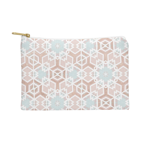 Monika Strigel FESTIVE GEO SNOWFLAKE ROSEGOLD PASTEL Pouch