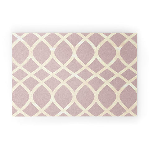 Monika Strigel FESTIVE RIBBONS BLUSH ROSEWOOD Welcome Mat