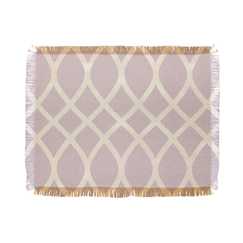 Monika Strigel FESTIVE RIBBONS BLUSH ROSEWOOD Throw Blanket
