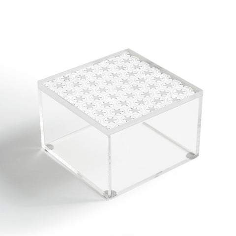 Monika Strigel FESTIVE STAMPED STARS PALE GREY Acrylic Box