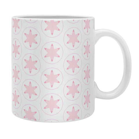 Monika Strigel FESTIVE STAMPED STARS PINK ROSE Coffee Mug