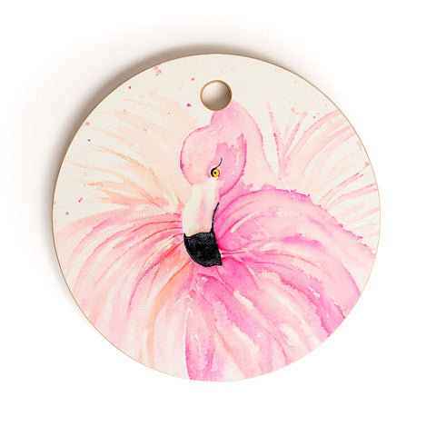 Monika Strigel Flamingo Ballerina Cutting Board Round