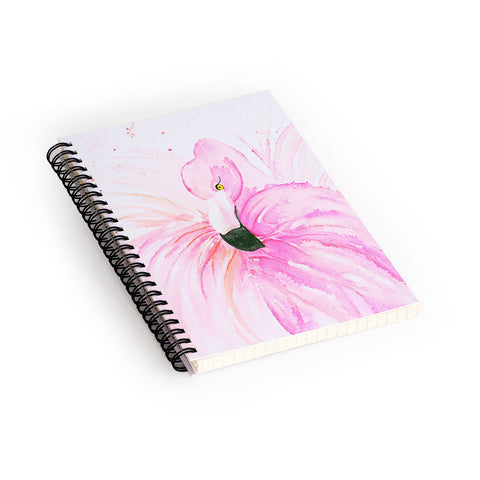 Monika Strigel Flamingo Ballerina Spiral Notebook