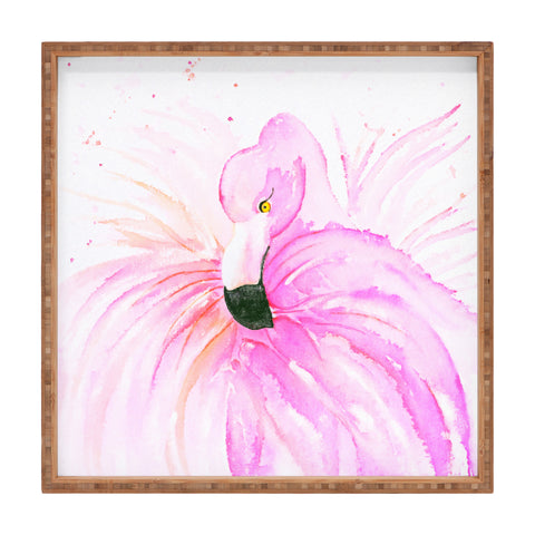 Monika Strigel Flamingo Ballerina Square Tray