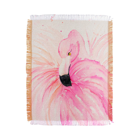 Monika Strigel Flamingo Ballerina Throw Blanket