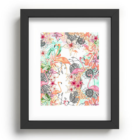 Monika Strigel Flamingos In Paradise Recessed Framing Rectangle