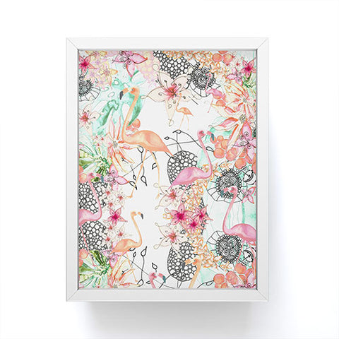 Monika Strigel Flamingos In Paradise Framed Mini Art Print