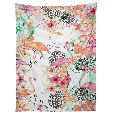 Monika Strigel Flamingos In Paradise Tapestry