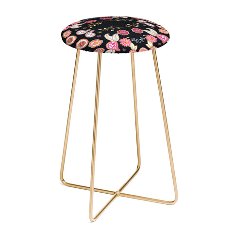 Monika Strigel FLOWER CHILD PINK Counter Stool