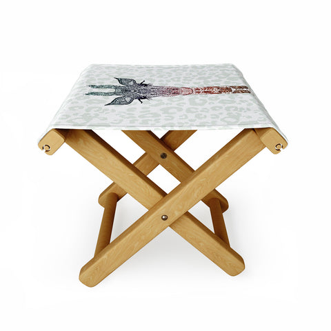 Monika Strigel Giraffe Meets Leopard Folding Stool