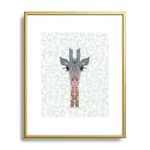 Monika Strigel Giraffe Meets Leopard Metal Framed Art Print