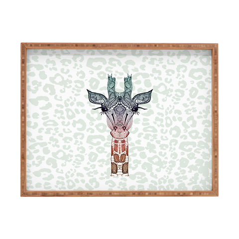 Monika Strigel Giraffe Meets Leopard Rectangular Tray