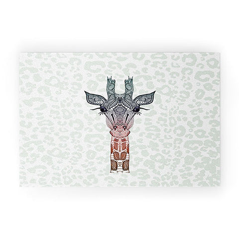 Monika Strigel Giraffe Meets Leopard Welcome Mat