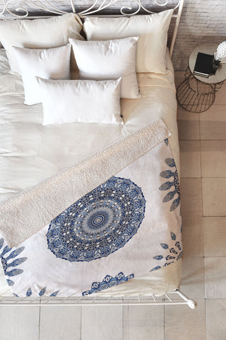 Monika Strigel Greek Blue Sunshine Fleece Throw Blanket