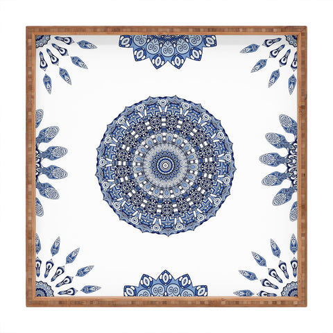 Monika Strigel Greek Blue Sunshine Square Tray