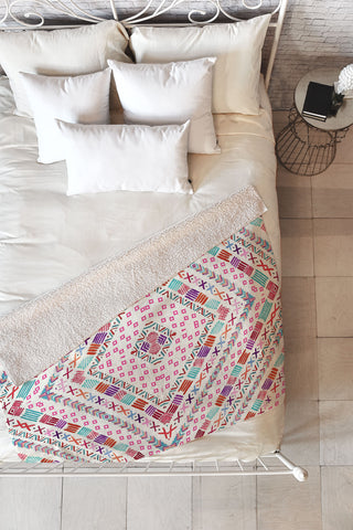 Monika Strigel Happy Echo Fleece Throw Blanket