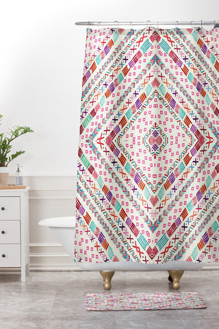 Monika Strigel Happy Echo Shower Curtain And Mat