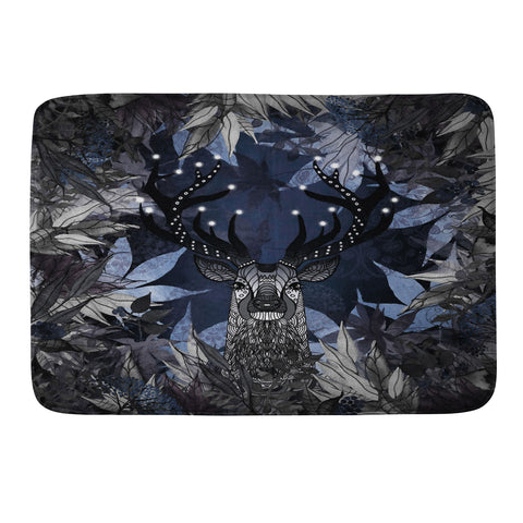Monika Strigel King Of The Night Blue Memory Foam Bath Mat