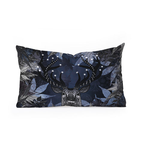 Monika Strigel King Of The Night Blue Oblong Throw Pillow