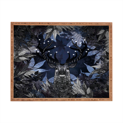 Monika Strigel King Of The Night Blue Rectangular Tray