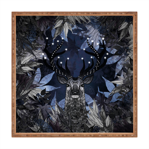 Monika Strigel King Of The Night Blue Square Tray