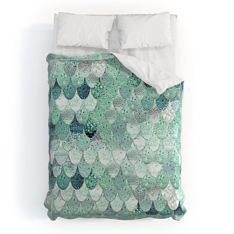 Monika Strigel LILY MINT MERMAID Duvet Cover