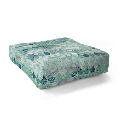 Monika Strigel LILY MINT MERMAID Floor Pillow Square