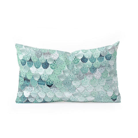 Monika Strigel LILY MINT MERMAID Oblong Throw Pillow