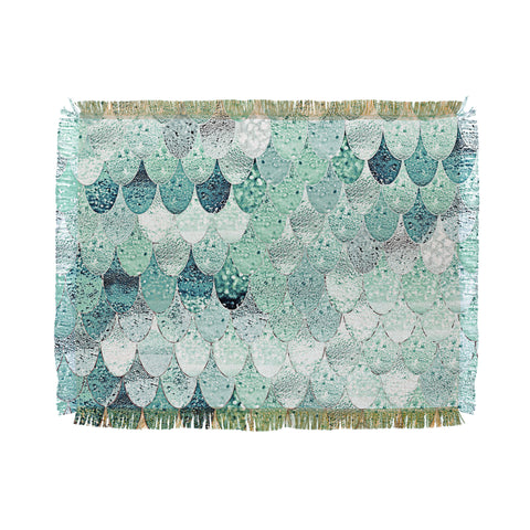 Monika Strigel LILY MINT MERMAID Throw Blanket