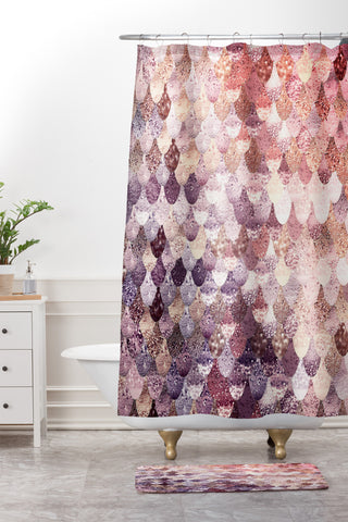 Monika Strigel LILY ROSE MERMAID Shower Curtain And Mat