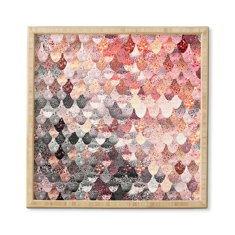 Monika Strigel LILY ROSE MERMAID SILVER Framed Wall Art