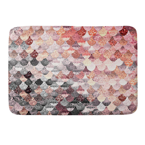 Monika Strigel LILY ROSE MERMAID SILVER Memory Foam Bath Mat