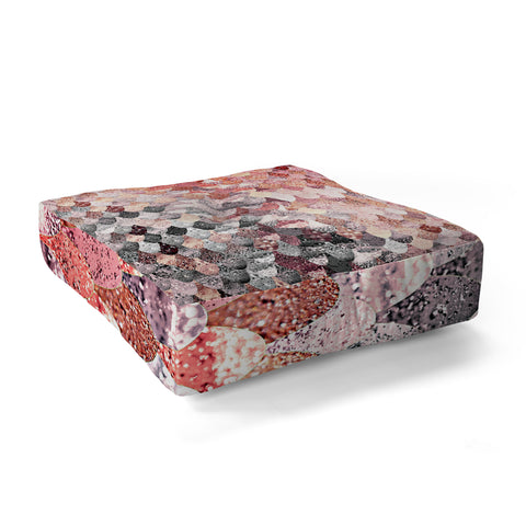 Monika Strigel LILY ROSE MERMAID SILVER Floor Pillow Square