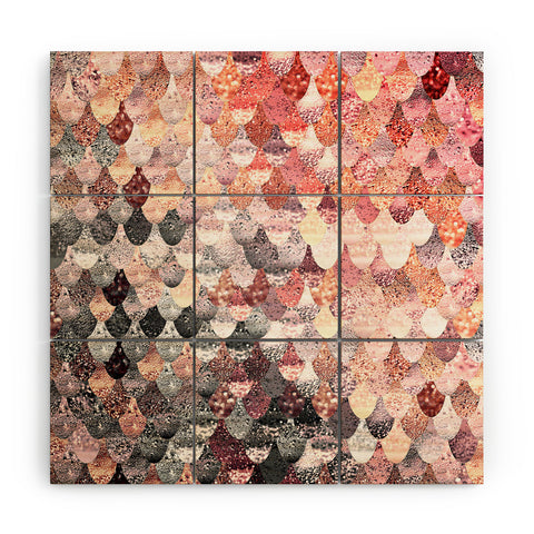 Monika Strigel LILY ROSE MERMAID SILVER Wood Wall Mural