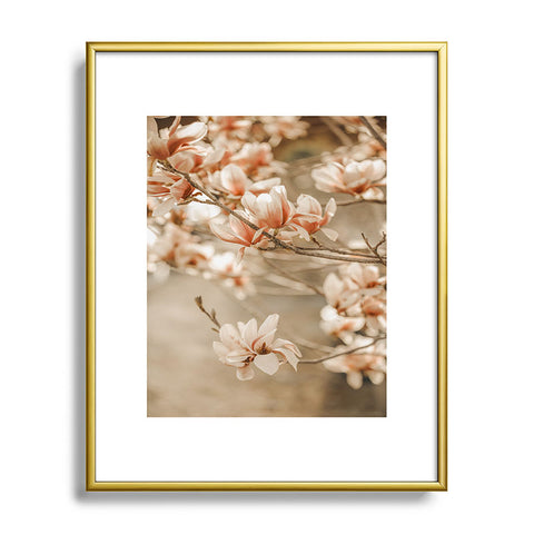 Monika Strigel MAGNOLIA PEACH BLOSSOM TREE Metal Framed Art Print