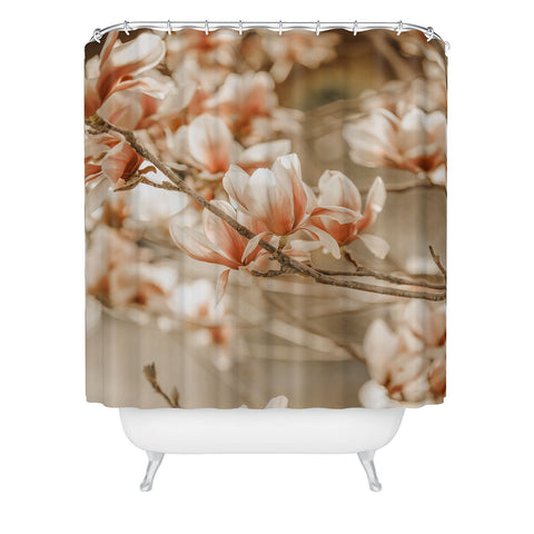 Monika Strigel MAGNOLIA PEACH BLOSSOM TREE Shower Curtain
