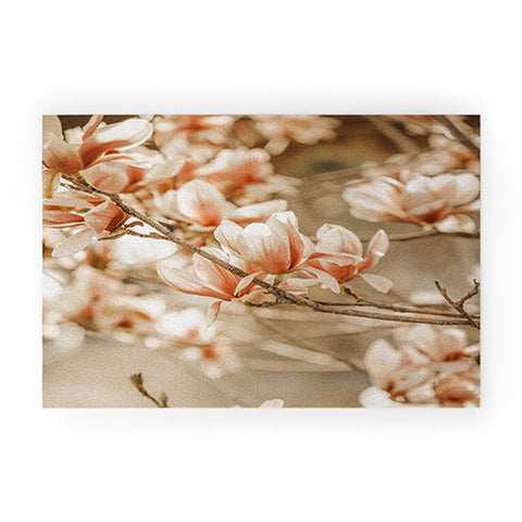 Monika Strigel MAGNOLIA PEACH BLOSSOM TREE Welcome Mat