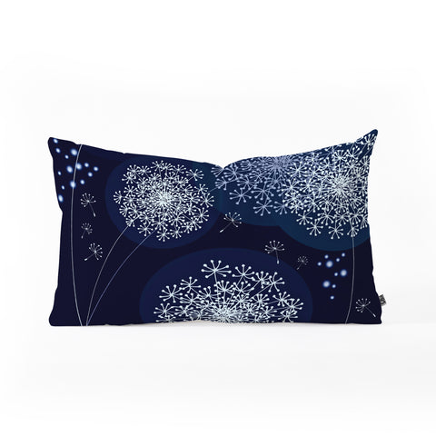 Monika Strigel Midnight Magic Dandelion Oblong Throw Pillow