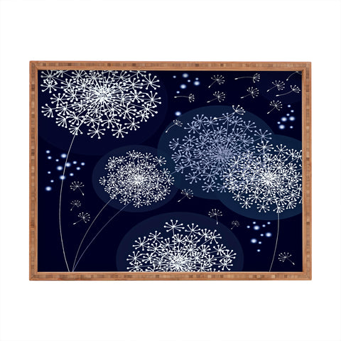 Monika Strigel Midnight Magic Dandelion Rectangular Tray