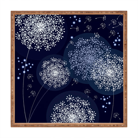 Monika Strigel Midnight Magic Dandelion Square Tray