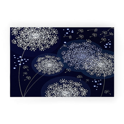 Monika Strigel Midnight Magic Dandelion Welcome Mat