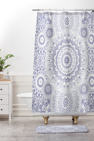 Monika Strigel MOONCHILD BLUE Shower Curtain And Mat