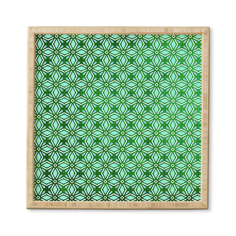 Monika Strigel MOROCCAN DIAMOND ANISSA GREEN Framed Wall Art